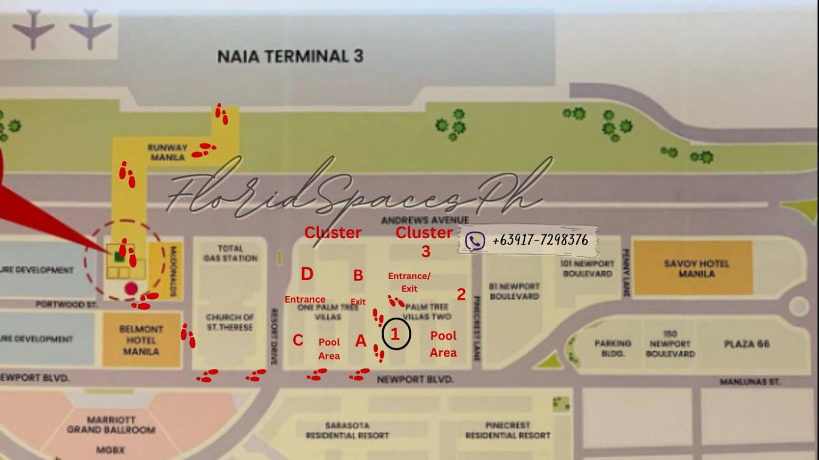 Two Palm Tree Villas Condominium - Studio 8Th Fl With Balcony - Across Terminal 3 Airport Пасай Экстерьер фото